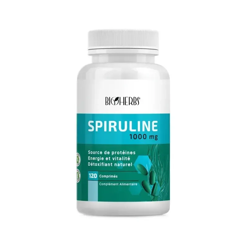 BIOHERBS Spiruline 1000 mg 120 Comprimés