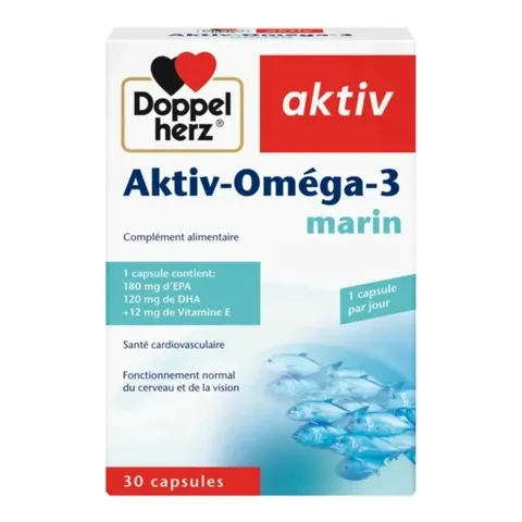 DOPPELHERZ Aktiv Oméga-3 Marin 30 Capsules