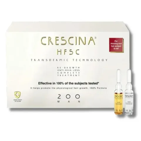 CRESCINA Traitement Complet Anti-Chute + Repousse 200 Homme 10 + 10 Ampoules