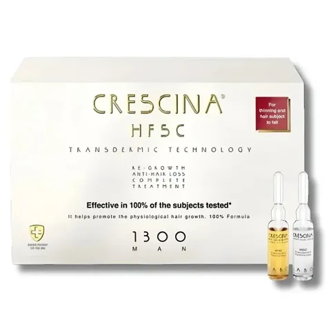 CRESCINA Traitement Complet Anti-Chute + Repousse 1300 Homme 10 + 10 Ampoules
