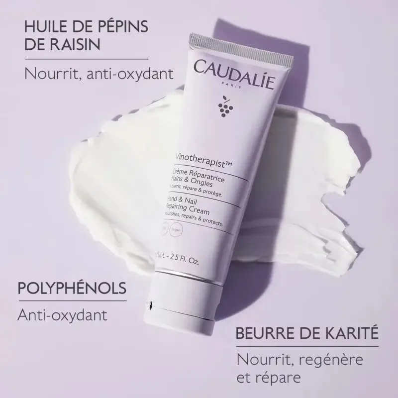 CAUDALIE Vinotherapist Crème Réparatrice Mains et Ongles 75 ml — photo 2
