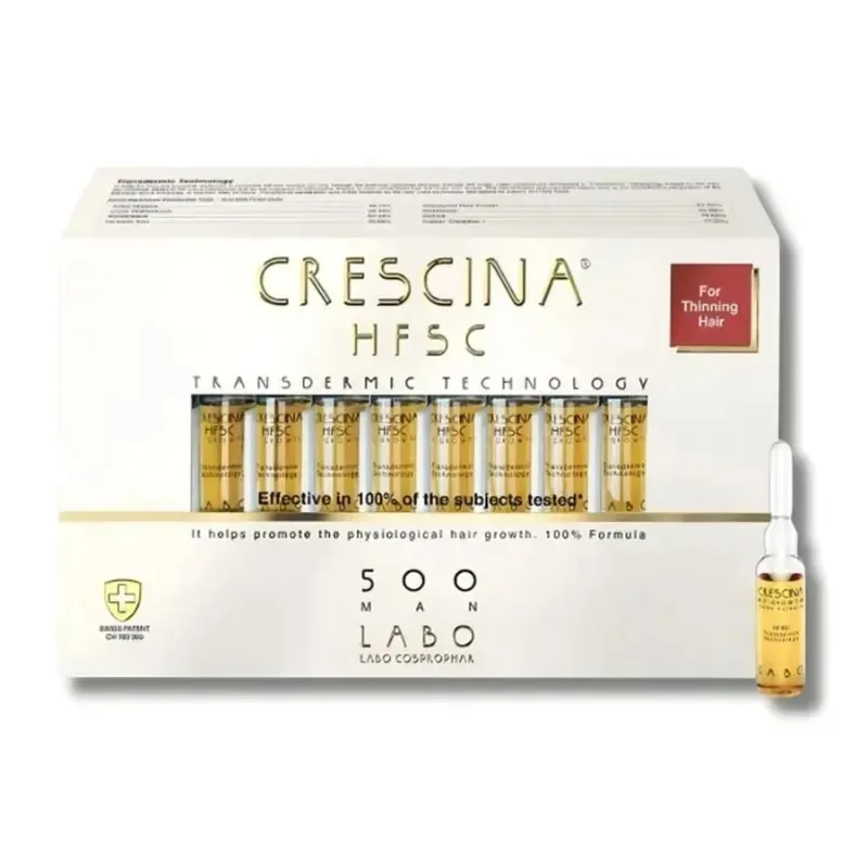 CRESCINA HFSC Transdermique Repousse 500 Homme 20 ampoules