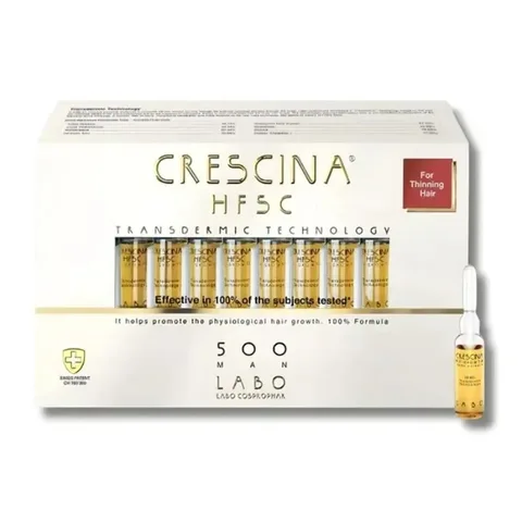 CRESCINA HFSC Transdermique Repousse 500 Homme 20 ampoules