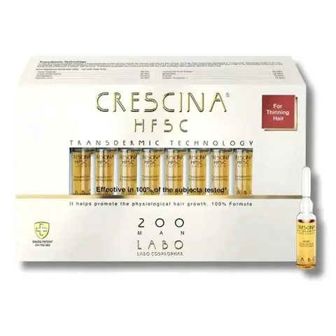 CRESCINA HFSC Transdermique Repousse 200 Homme 20 ampoules