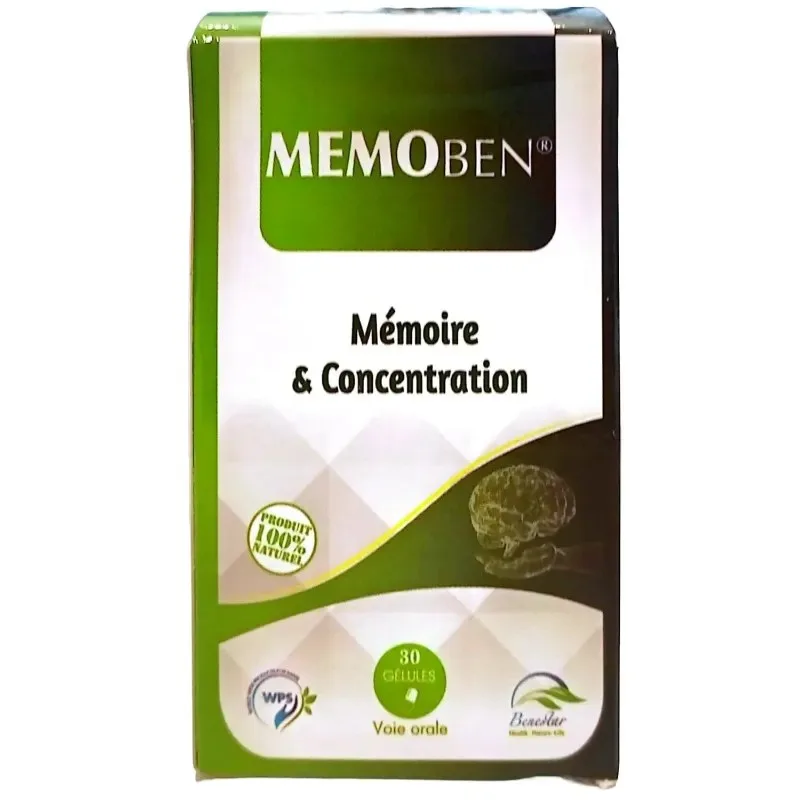 MEMOBEN Mémoire et Concentration 30 gélules