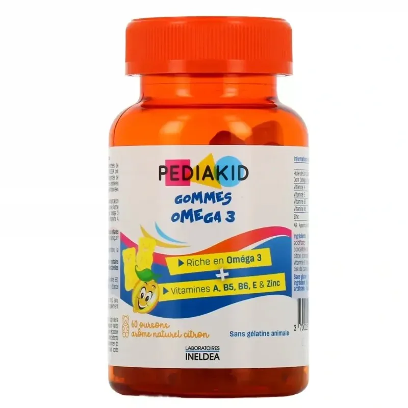 PÉDIAKID Gommes Oméga 3 60 oursons