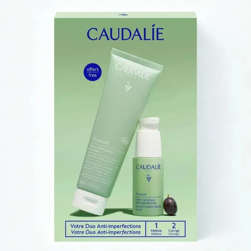 CAUDALIE Vinopure Duo Anti-Imperfections Sérum et Gelée Nettoyante