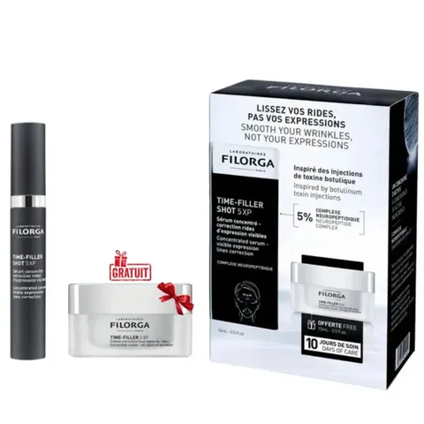 FILORGA Coffret Time-Filler Shot 5XP Sérum Concentré 15 ml et Time-Filler 5XP Crème de Jour 15 ml