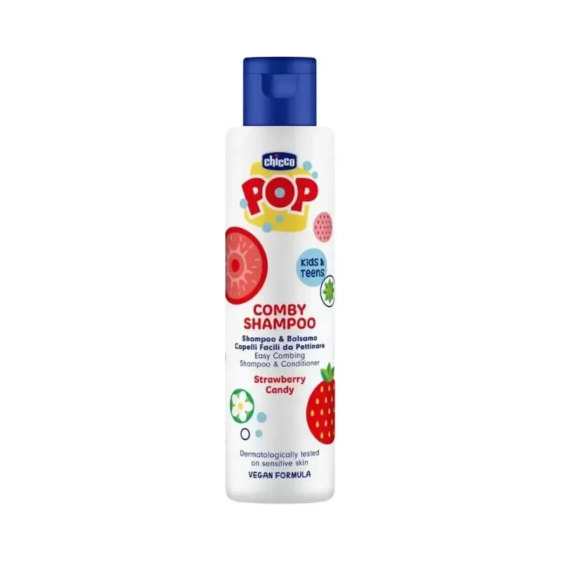 CHICCO Pop Comby Shampoo Candy Fraise 250 ml