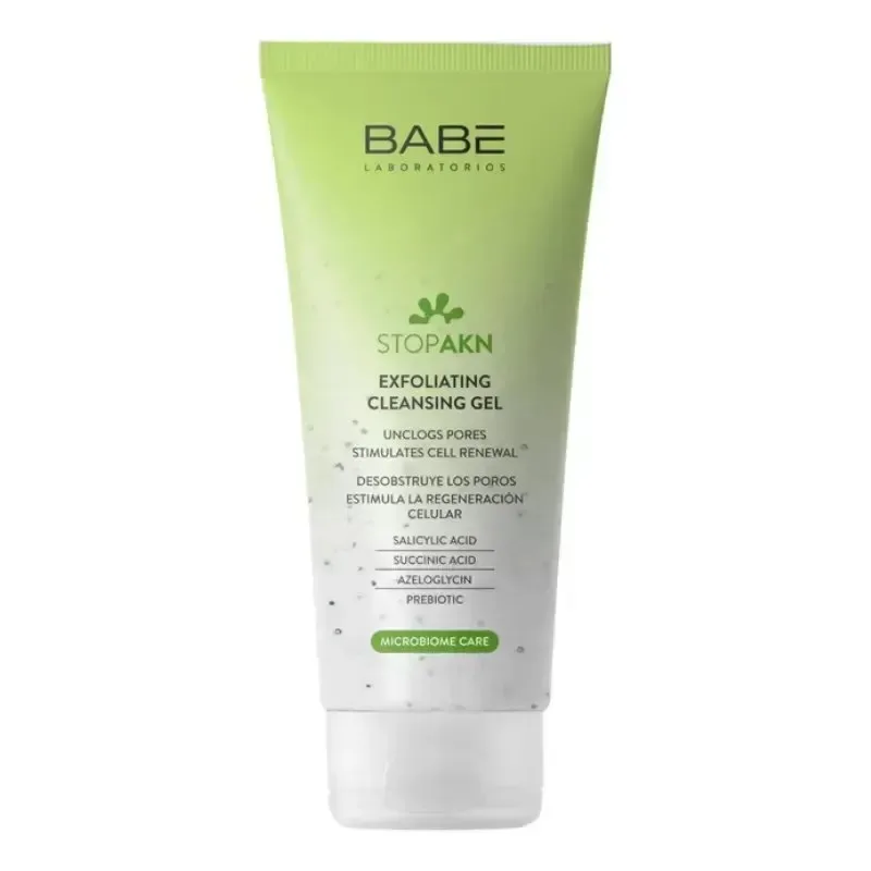 BABÉ Stop AKN Gel Exfoliant Nettoyage en Profondeur Peaux Grasses et à Problèmes 200 ml