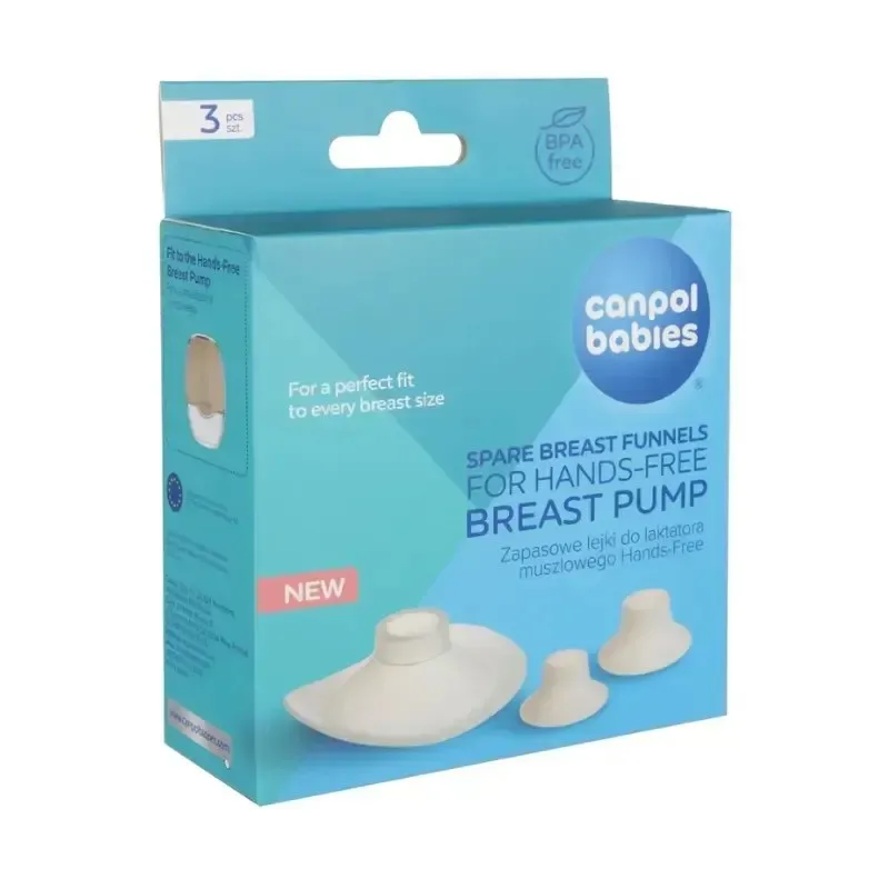 CANPOL BABIES Entonnoir et Inserts de Rechange en Silicone 24/21/19 mm pour Tire-Lait Mains Libres