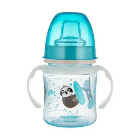 CANPOL BABIES Mug d'Apprentissage avec Poignées Lumineuses Animaux Exotiques 120 ml