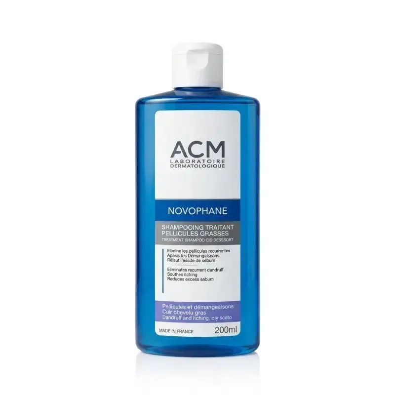 ACM Novophane Shampooing Traitant Pellicules Grasses 200 ml