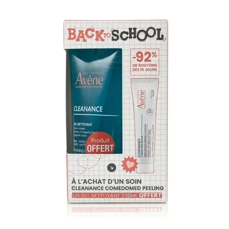 AVENE Cleanance Comedomed Peeling 40 ml + Gel Nettoyant 200 ml
