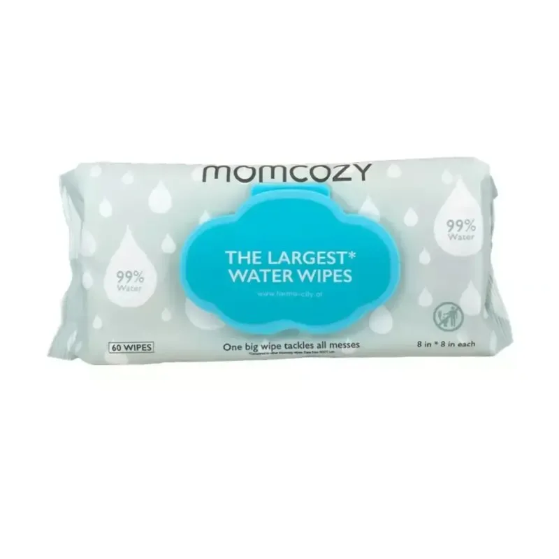 MOMCOZY Lingettes pour Bébé à 99 % d'Eau Pureté Supérieure 60 Pièces