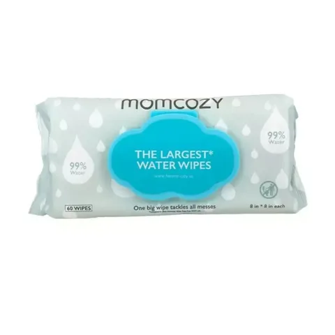 MOMCOZY Lingettes pour Bébé à 99 % d'Eau Pureté Supérieure 60 Pièces