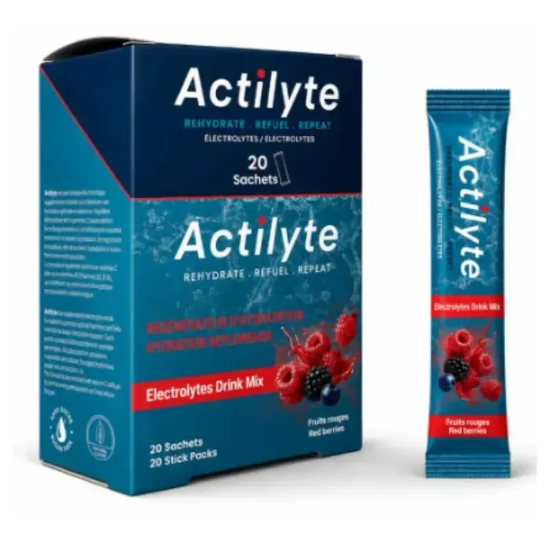 Actilyte Electrolytes Drink Mix Fruits Rouges 20 Sachets