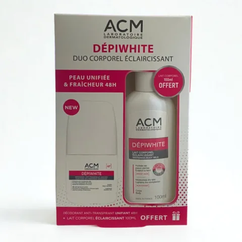 ACM Dépiwhite Coffret Duo Corporel Éclaircissant (Déodorant 50 ml + Lait 100 ml offert)