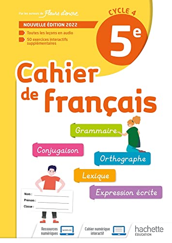 Cahier de Français Cycle 4/5E - Cahier D'Activites - Éd. 2022