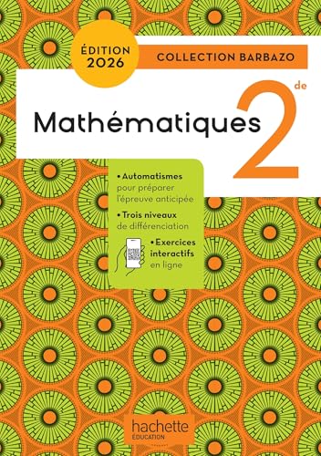 Barbazo Mathématiques 2de - Livre Élève - Éd. 2026 (Prév 24/07)