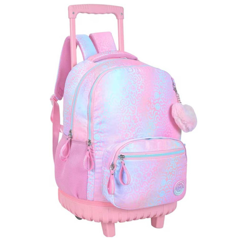 Sac à Dos à Roulettes Trolley, Iris Rose – Marshmallow