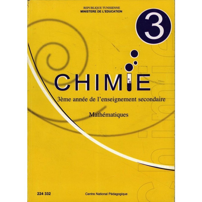 Manuel de chimie — 3ème année secondaire (Maths) · CNP