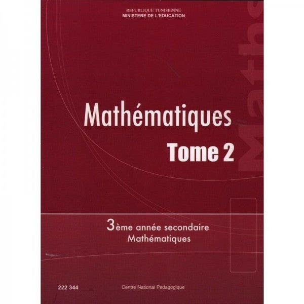 Manuel de mathématiques — 3ème année secondaire (Maths — Tome 2) · CNP