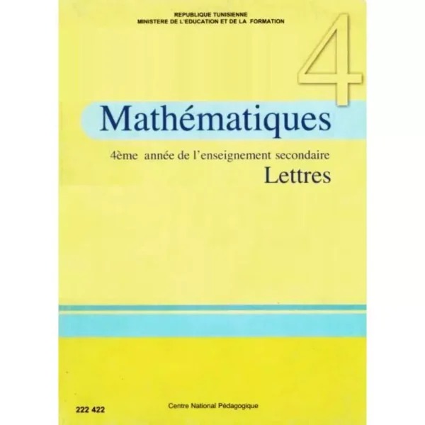 Manuel de mathématiques — Bac Lettres