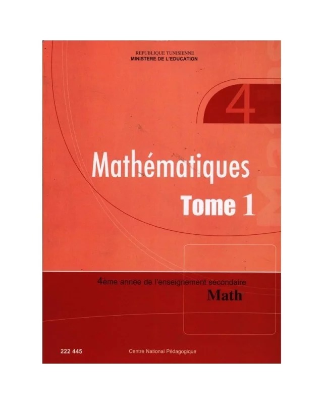 Manuel de mathématiques — Bac Maths (Tome 1)